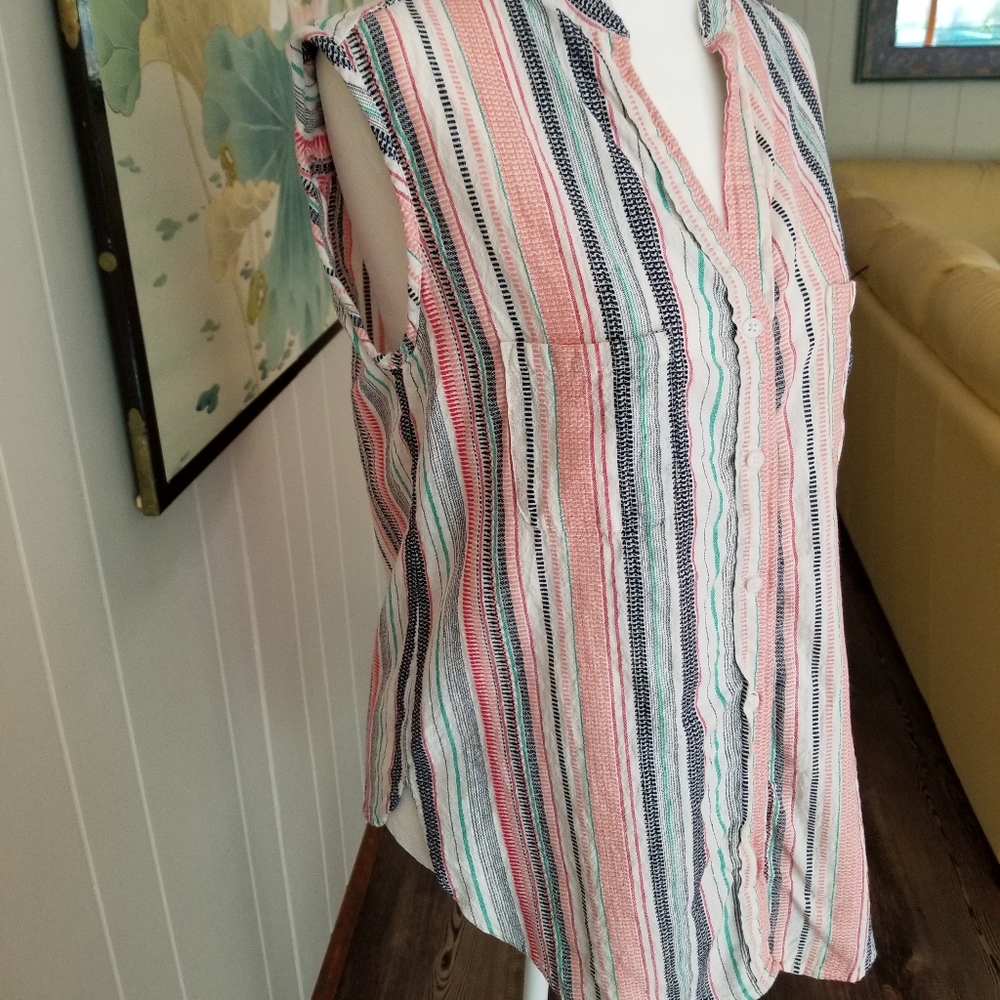 Max Studio Button Up Tank